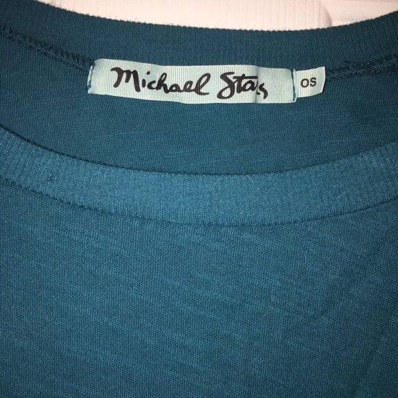 EUC Michael Stars high low teal top OS - Picture 2 of 3